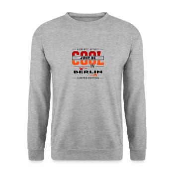 Berlin Meine Stadt Cool I Love Reise Tour - Unisex Pullover - Weißgrau meliert - Vorne - Alina (178cm) & Michal (187cm)