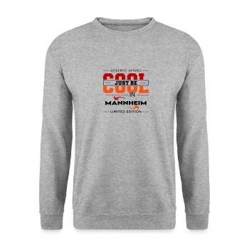 Mannheim Meine Stadt Cool I Love Reise Tour - Unisex Pullover - Weißgrau meliert - Vorne - Alina (178cm) & Michal (187cm)