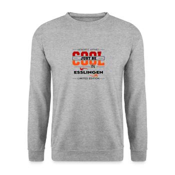 Esslingen Meine Stadt Cool I Love Reise Tour - Unisex Pullover - Weißgrau meliert - Vorne - Alina (178cm) & Michal (187cm)