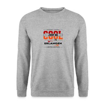 Erlangen Meine Stadt Cool I Love Reise Tour - Unisex Pullover - Weißgrau meliert - Vorne - Alina (178cm) & Michal (187cm)