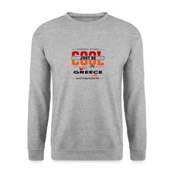 Greece Griechenland Land Urlaub Reise verreisen - Unisex Pullover - Weißgrau meliert - Vorne - Alina (178cm) & Michal (187cm)