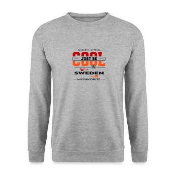 Sweden Schweden Land Urlaub Reise verreisen - Unisex Pullover - Weißgrau meliert - Vorne - Alina (178cm) & Michal (187cm)