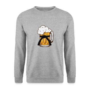 JUDO and Beer Judo Master Judoka - Unisex Sweatshirt - salt & pepper - Front - Alina (178cm) & Michal (187cm)