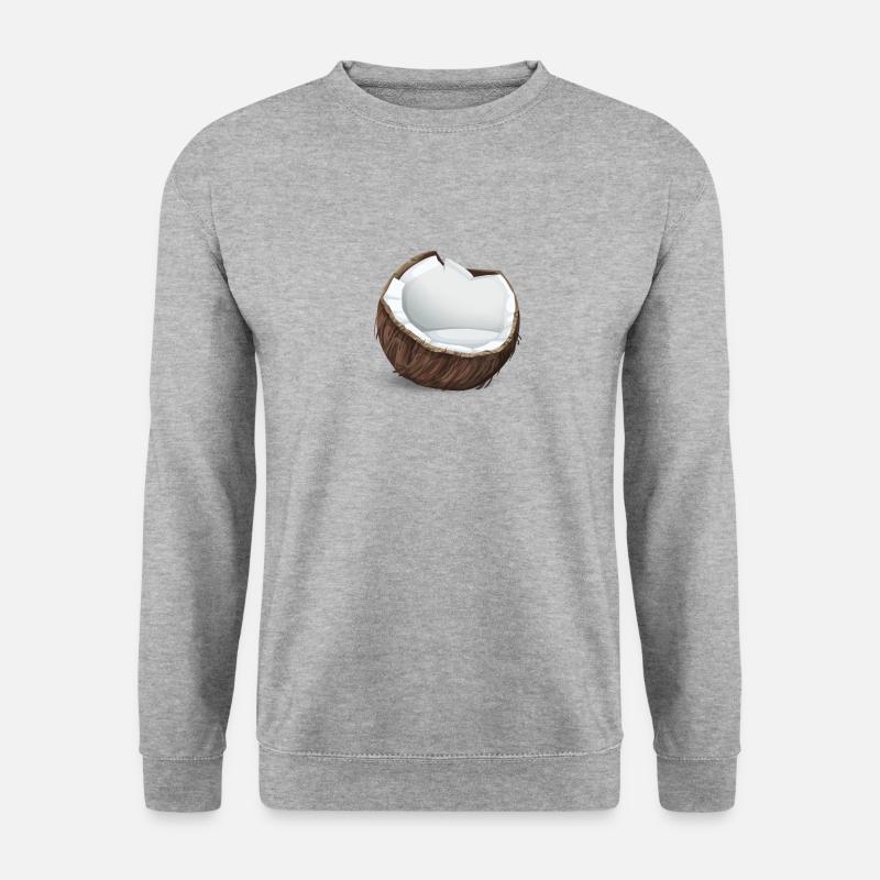Coconut for you! - Unisex Pullover - Weißgrau meliert