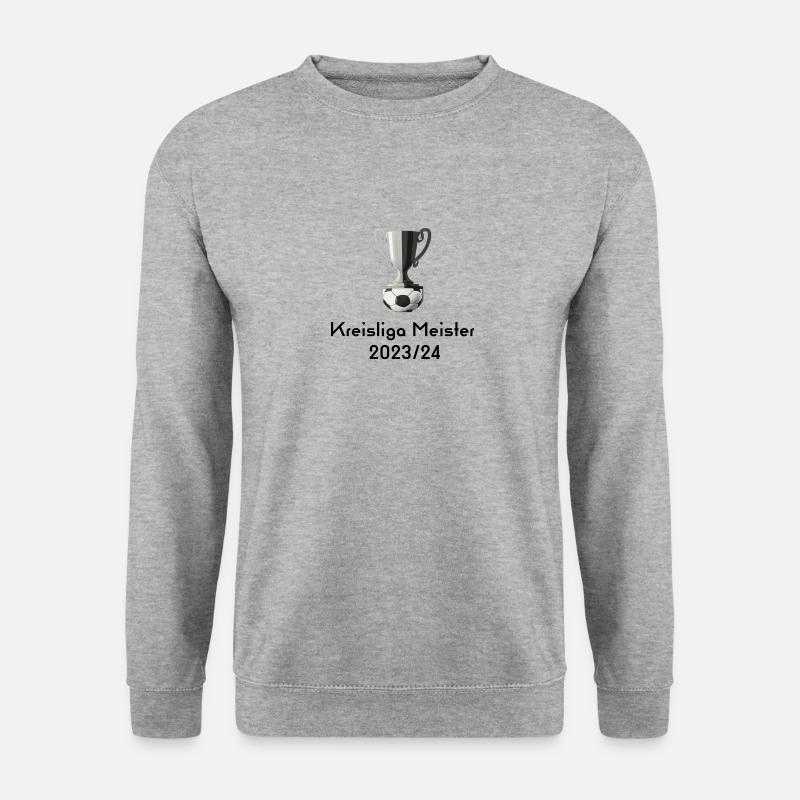 Kreisliga Meister Logo - Unisex Pullover - Weißgrau meliert
