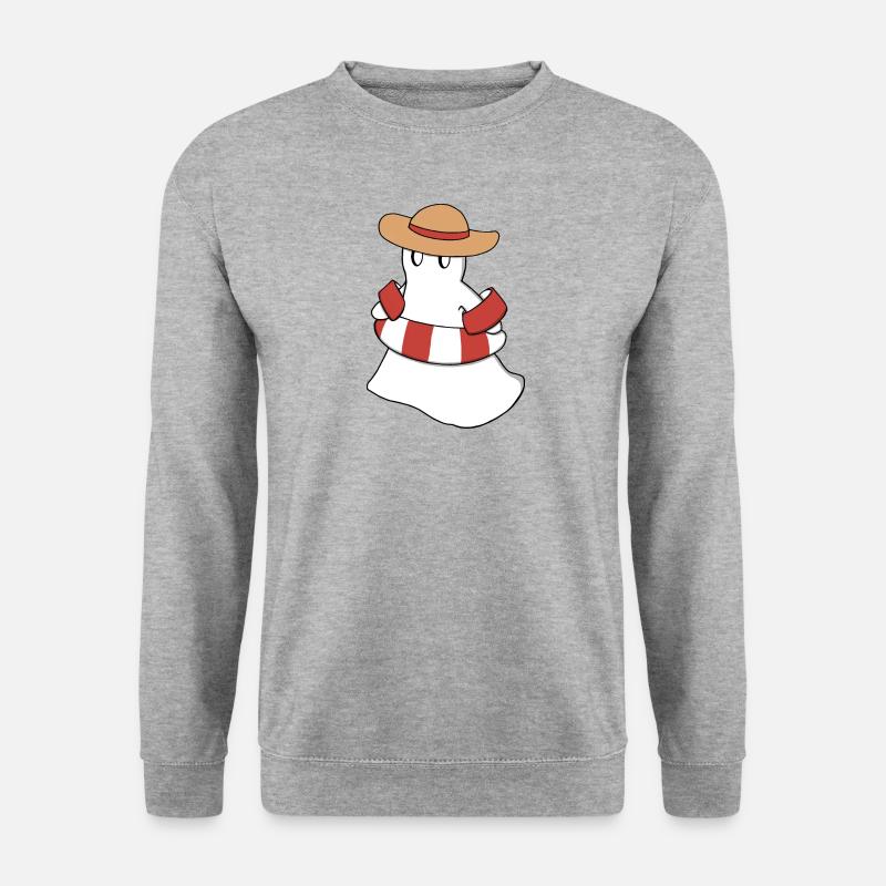 Fridolin im Sommerurlaub - Unisex Pullover - Weißgrau meliert