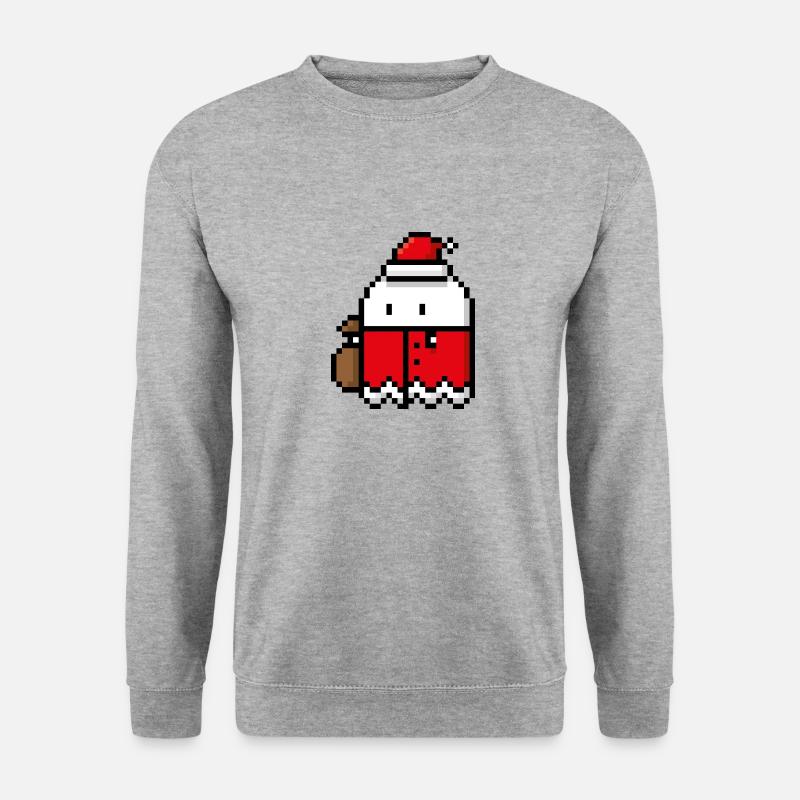 Santa Ghostie - Unisex Pullover - Weißgrau meliert