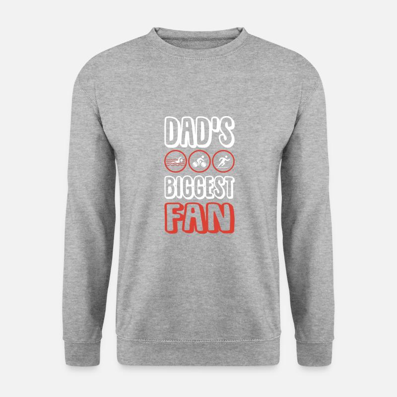 Triathlon dad spruch papa - Unisex Sweatshirt - salt & pepper