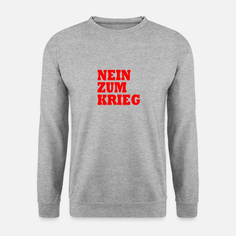 Nein zum krieg - Unisex Pullover - Weißgrau meliert