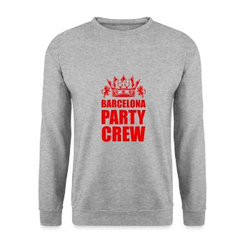 Visite de l’équipage de la fête à Barcelone - Sweat-shirt Unisexe - gris chiné - Devant - Alina (178cm) & Michal (187cm)