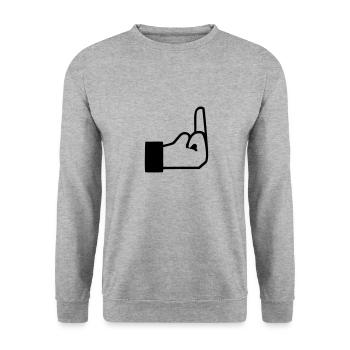 majeur 01 - Sweat-shirt Unisexe - gris chiné - Devant - Alina (178cm) & Michal (187cm)
