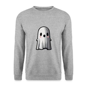 Fantôme mignon / Halloween - Sweat-shirt Unisexe - gris chiné - Devant - Alina (178cm) & Michal (187cm)