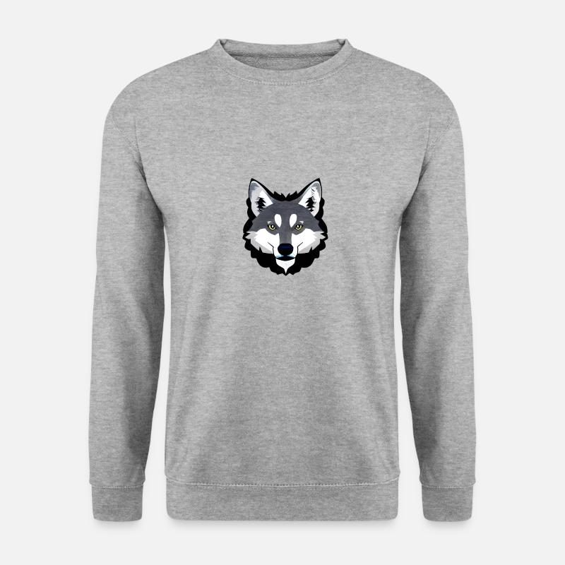 Wolf - Unisex Pullover - Weißgrau meliert