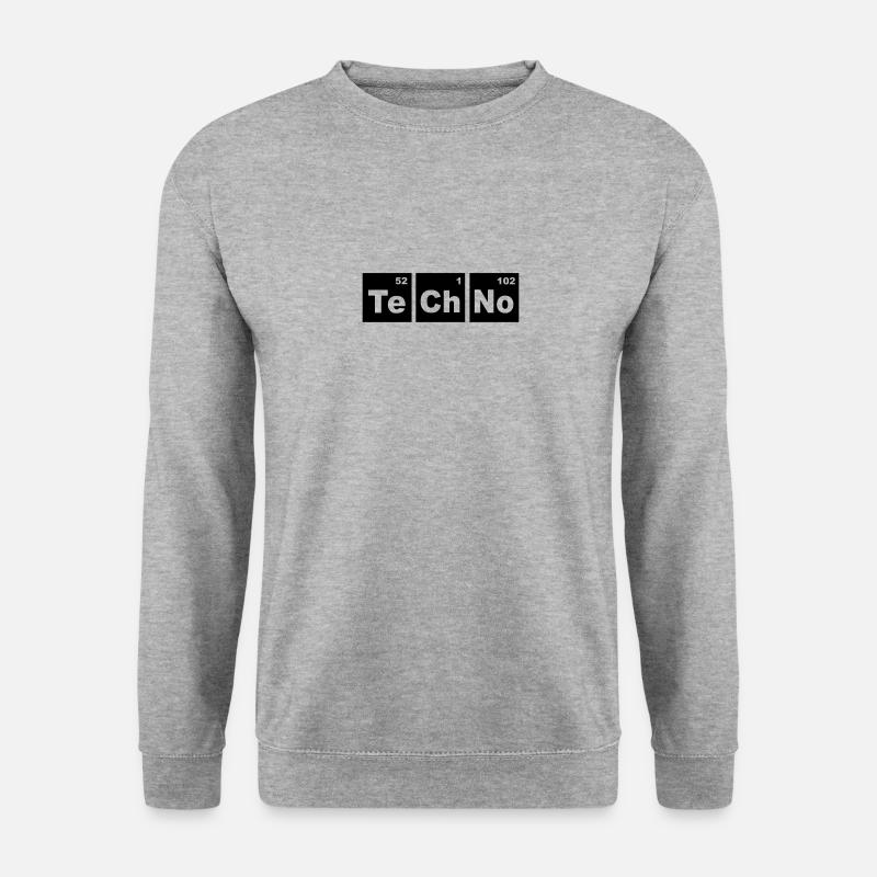 TeChNo - Formel - Unisex Pullover - Weißgrau meliert