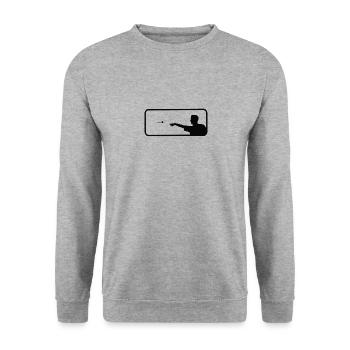 Darts Sports Fun - Unisex Sweatshirt - salt & pepper - Front - Alina (178cm) & Michal (187cm)