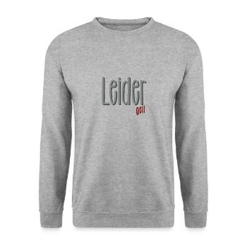 Leider geil - I´m not perfect - but awesome - Unisex Pullover - Weißgrau meliert - Vorne - Alina (178cm) & Michal (187cm)