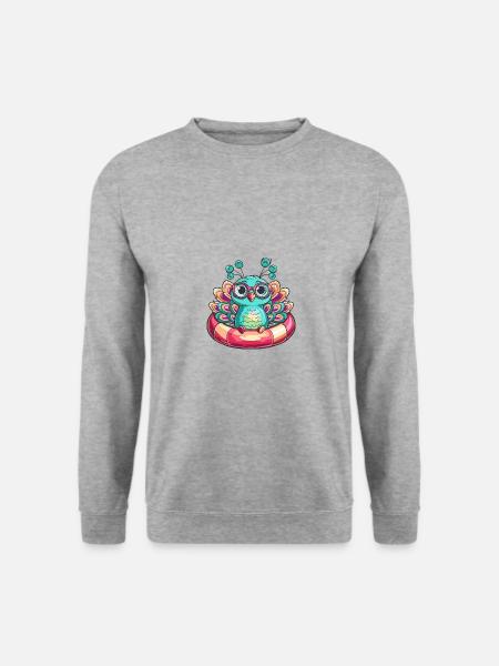Peacock Bird Comic Cool - Unisex Sweatshirt - salt & pepper