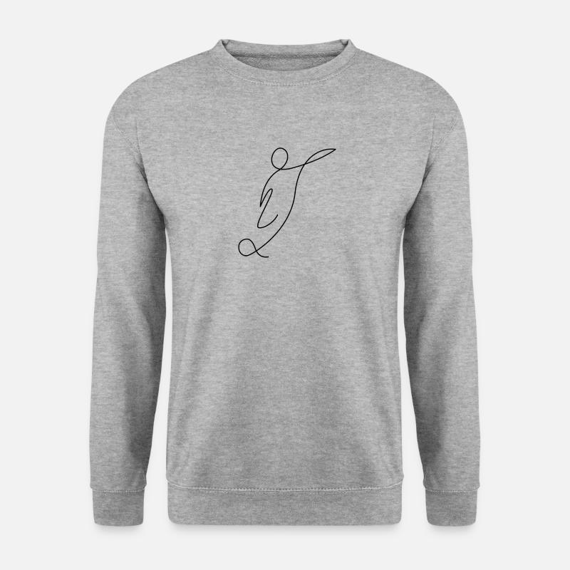 Fußball - Unisex Pullover - Weißgrau meliert