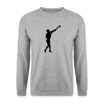Lancer du poids Athlétisme - Sweat-shirt Unisexe - gris chiné - Devant - Alina (178cm) & Michal (187cm)