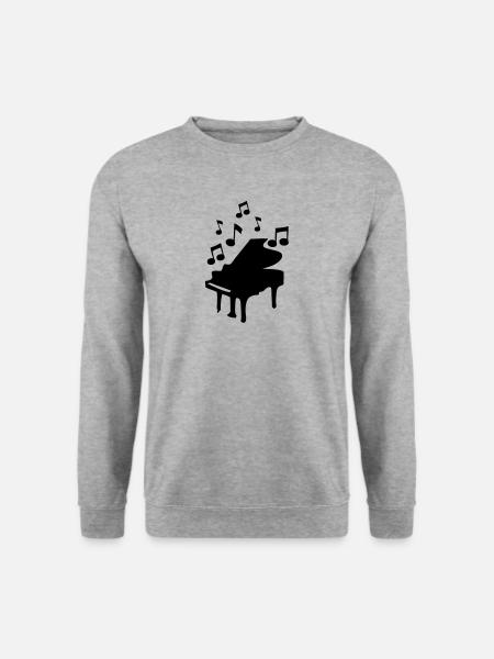 Piano-Bar Piano klavier klaver - Unisex Pullover - Weißgrau meliert
