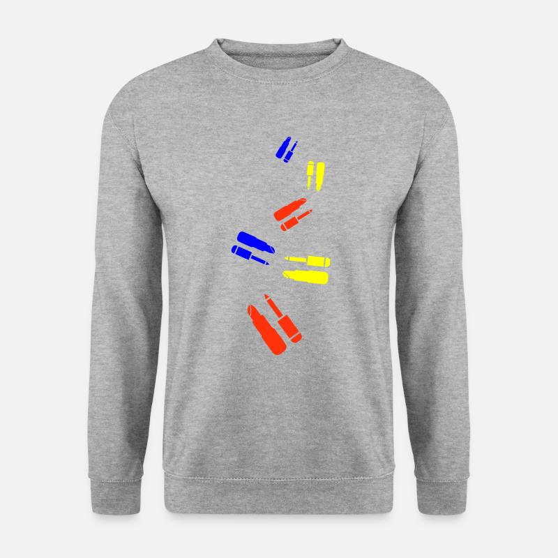 Make Up Kosmetik Icon - Unisex Pullover - Weißgrau meliert