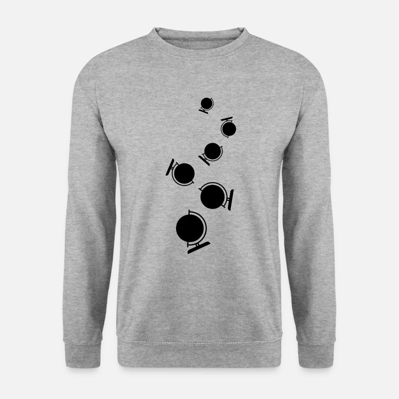 Icône de globe - Sweat-shirt Unisexe - gris chiné