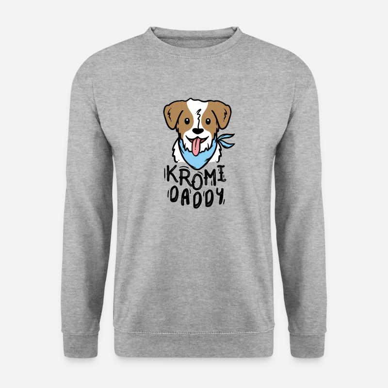 Kromi Daddy - Kromfohrländer - Unisex Pullover - Weißgrau meliert