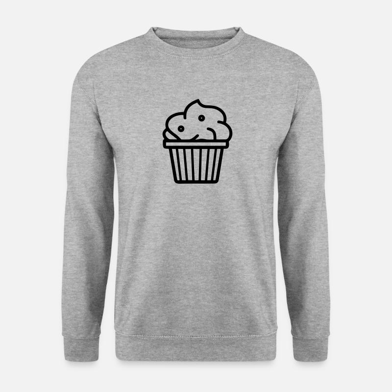 Muffin - Unisex Pullover - Weißgrau meliert