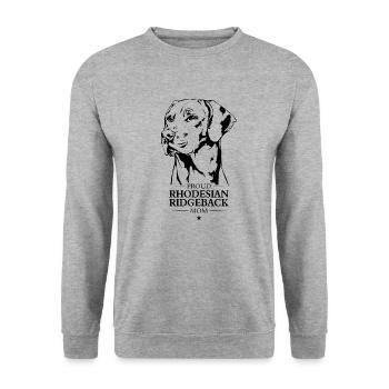 Rhodesian Ridgeback Mom Dog Dog Wilsigns - Unisex Sweatshirt - salt & pepper - Front - Alina (178cm) & Michal (187cm)