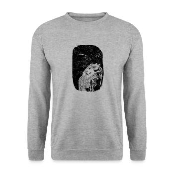 Rêveur sous les étoiles - Sweat-shirt Unisexe - gris chiné - Devant - Alina (178cm) & Michal (187cm)