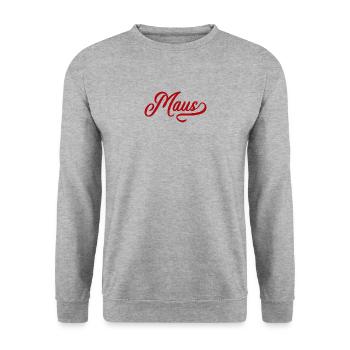 Maus Vintage - Sweat-shirt Unisexe - gris chiné - Devant - Alina (178cm) & Michal (187cm)