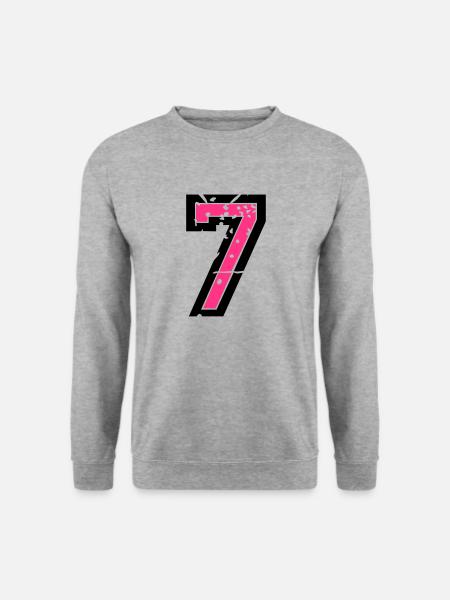 7 Vektor Used Look - Farbwechsel - Unisex Pullover - Weißgrau meliert