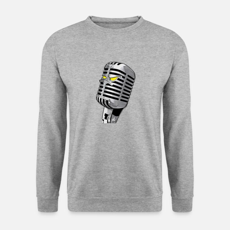 Mikro-Hip-Hop - Unisex Pullover - Weißgrau meliert