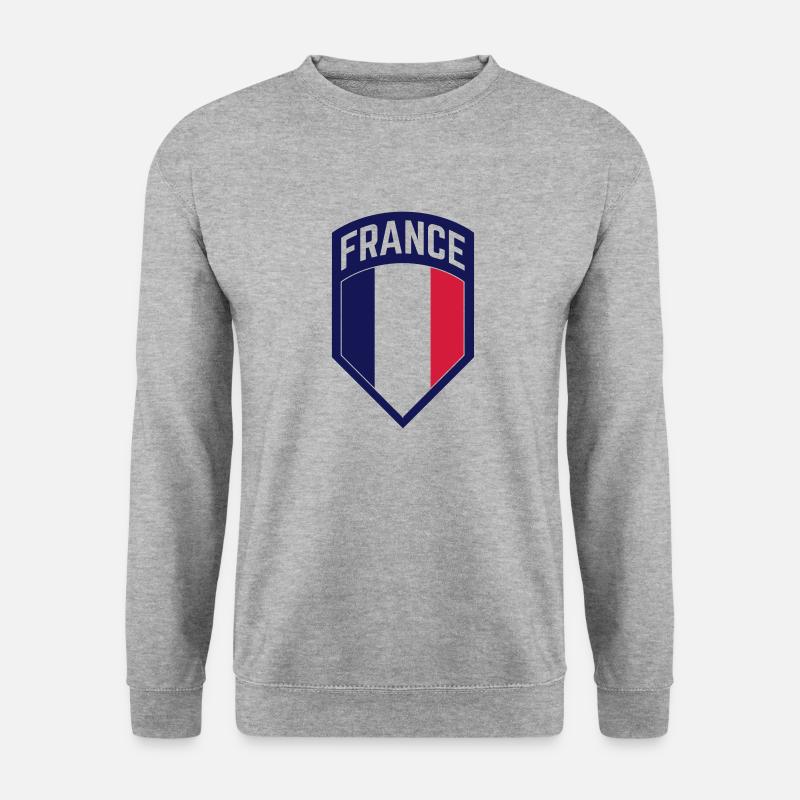 France-Frankreich - Unisex Pullover - Weißgrau meliert