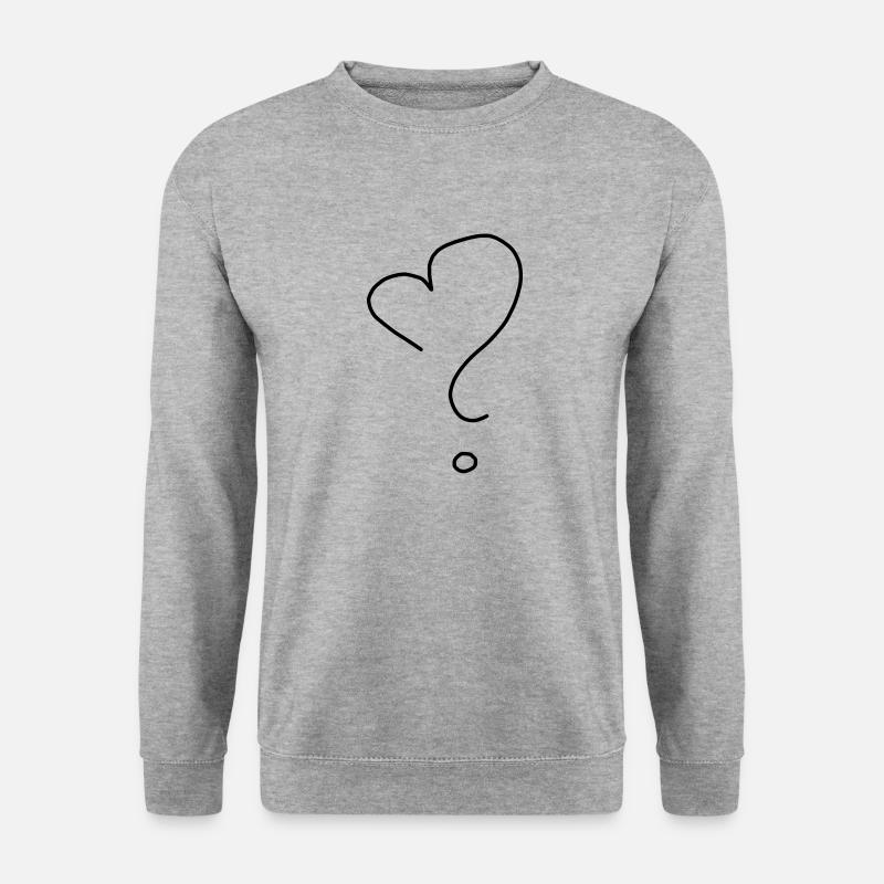 Heart question - Unisex Sweatshirt - salt & pepper