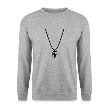Sifflet à roulette - Sweat-shirt Unisexe - gris chiné - Devant - Alina (178cm) & Michal (187cm)