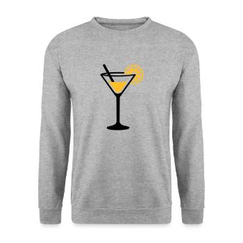 Cocktail - Unisex Sweatshirt - salt & pepper - Front - Alina (178cm) & Michal (187cm)