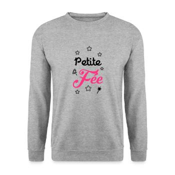 Fée / Fille / Princesse / Reine / Naissance / Bébé - Unisex Sweatshirt - salt & pepper - Front - Alina (178cm) & Michal (187cm)