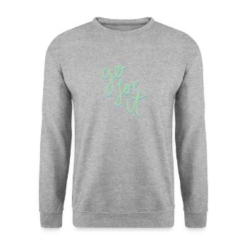 fonce - Sweat-shirt Unisexe - gris chiné - Devant - Alina (178cm) & Michal (187cm)