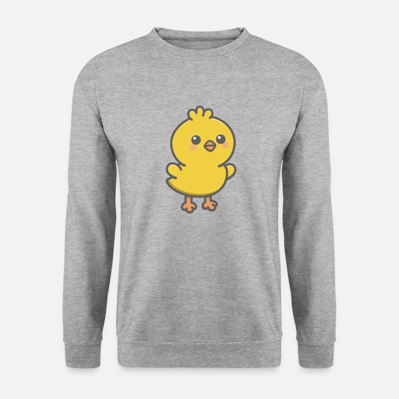 Cute Chicken - Unisex Pullover - Weißgrau meliert