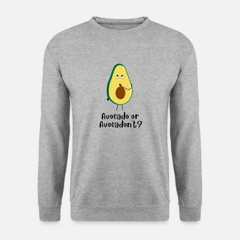 Avocado or Avocadon't? - Unisex Pullover - Weißgrau meliert