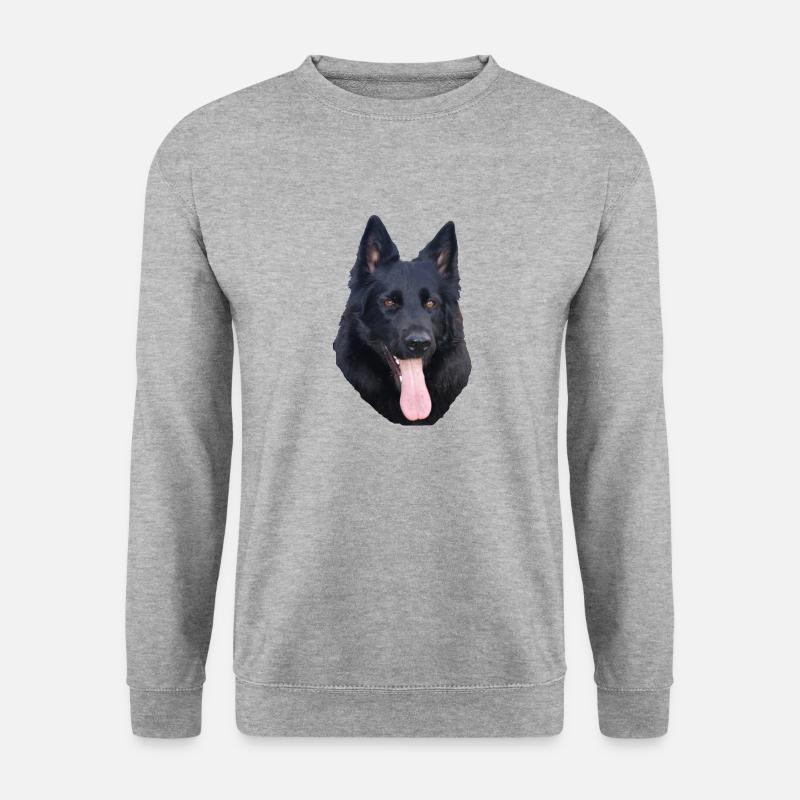 Black Beauty Portrait - Unisex Pullover - Weißgrau meliert