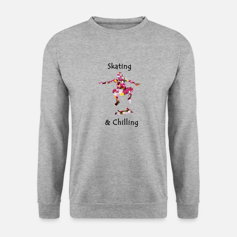 Skating & Chilling - Unisex Pullover - Weißgrau meliert