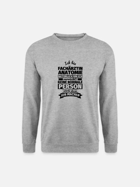 Fachärztin Anatomie Geschenke - Unisex Pullover - Weißgrau meliert