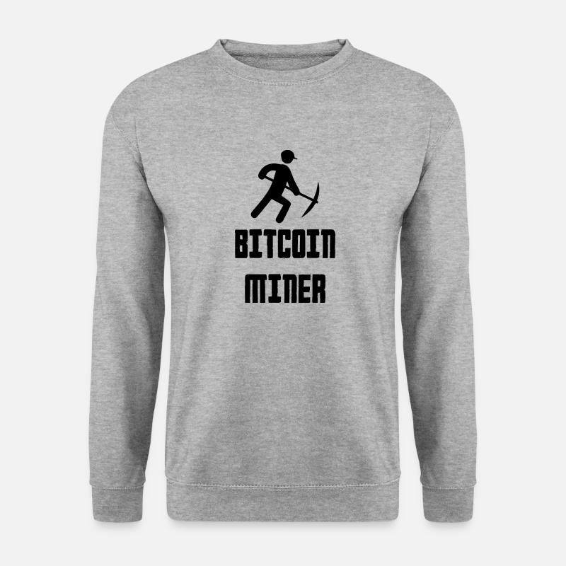 Bitcoin Trading Crypto Aktien - Unisex Pullover - Weißgrau meliert