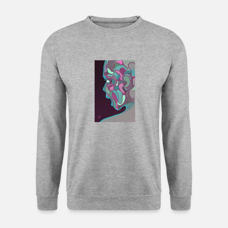 Shoutitoutloud izup2u Digital Painting - Unisex Pullover - Weißgrau meliert