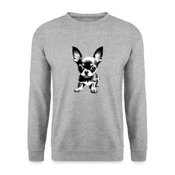 Chiens Chihuahua Chien Chihuahua Chihuahua Puppy Dog Propriétaires - Sweat-shirt Unisexe - gris chiné - Devant - Alina (178cm) & Michal (187cm)