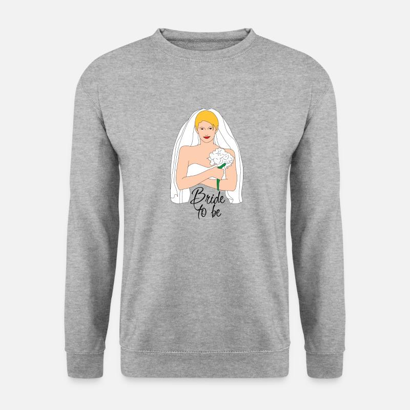 bride to be blond 2 - Unisex Pullover - Weißgrau meliert