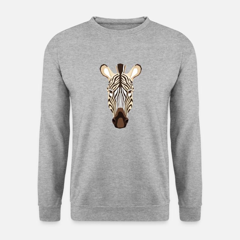 Wildtiere - Unisex Pullover - Weißgrau meliert