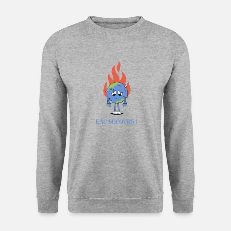 Wasserrettung. Schützen Sie Ihren Planeten - Unisex Pullover - Weißgrau meliert